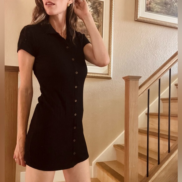 Dresses & Skirts - Women's Short Sleeve Bodycon Polo Dress - Wild Fable Black